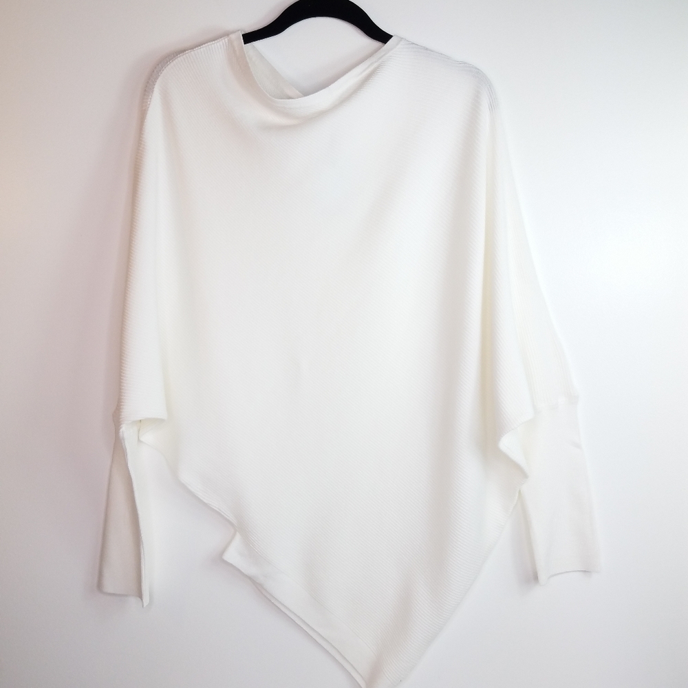 White Cashmere blend off the shoulder sweater - Picture 9 of 15